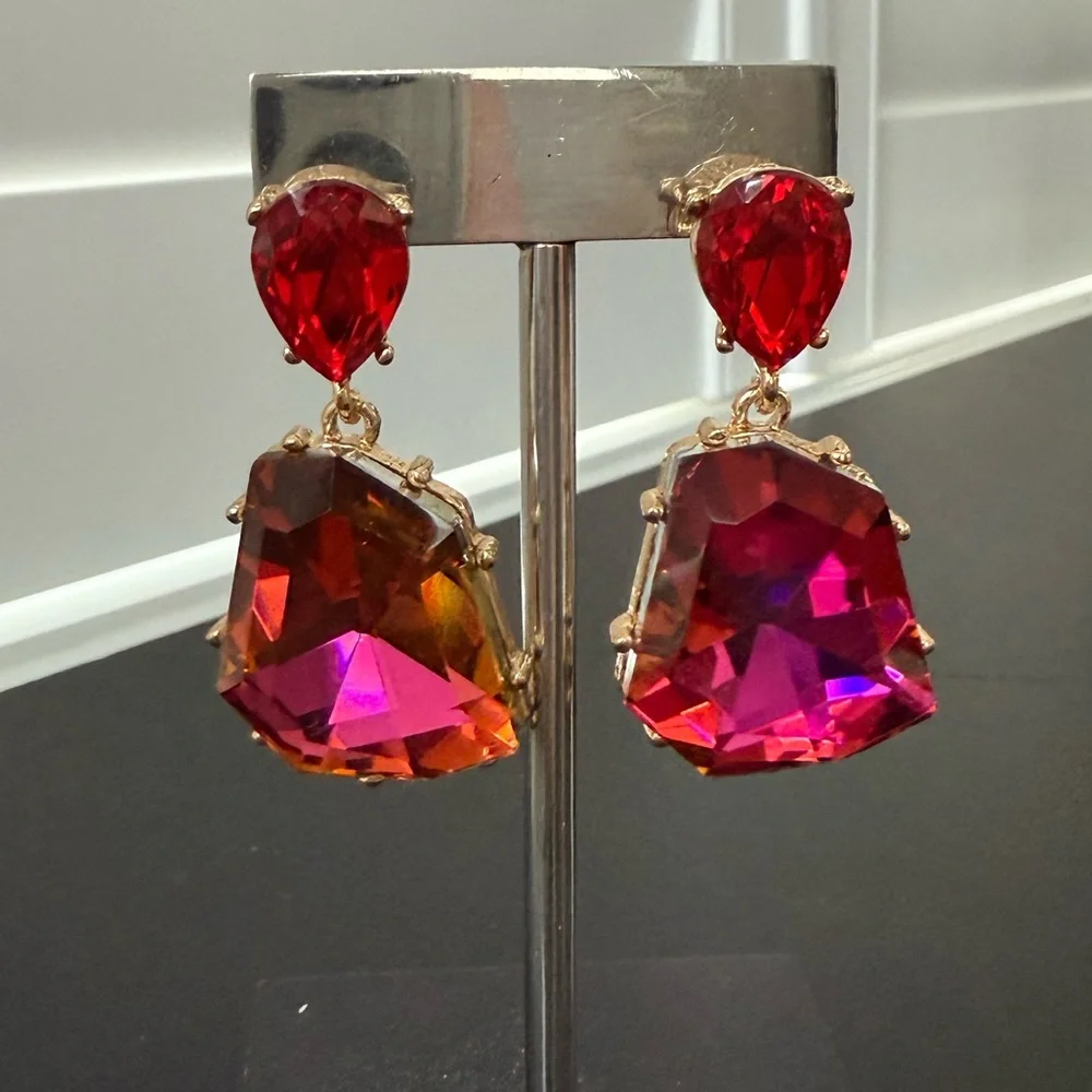 Women Drop Earrings Irregular Shape Bohemian - Picture 2 of 7